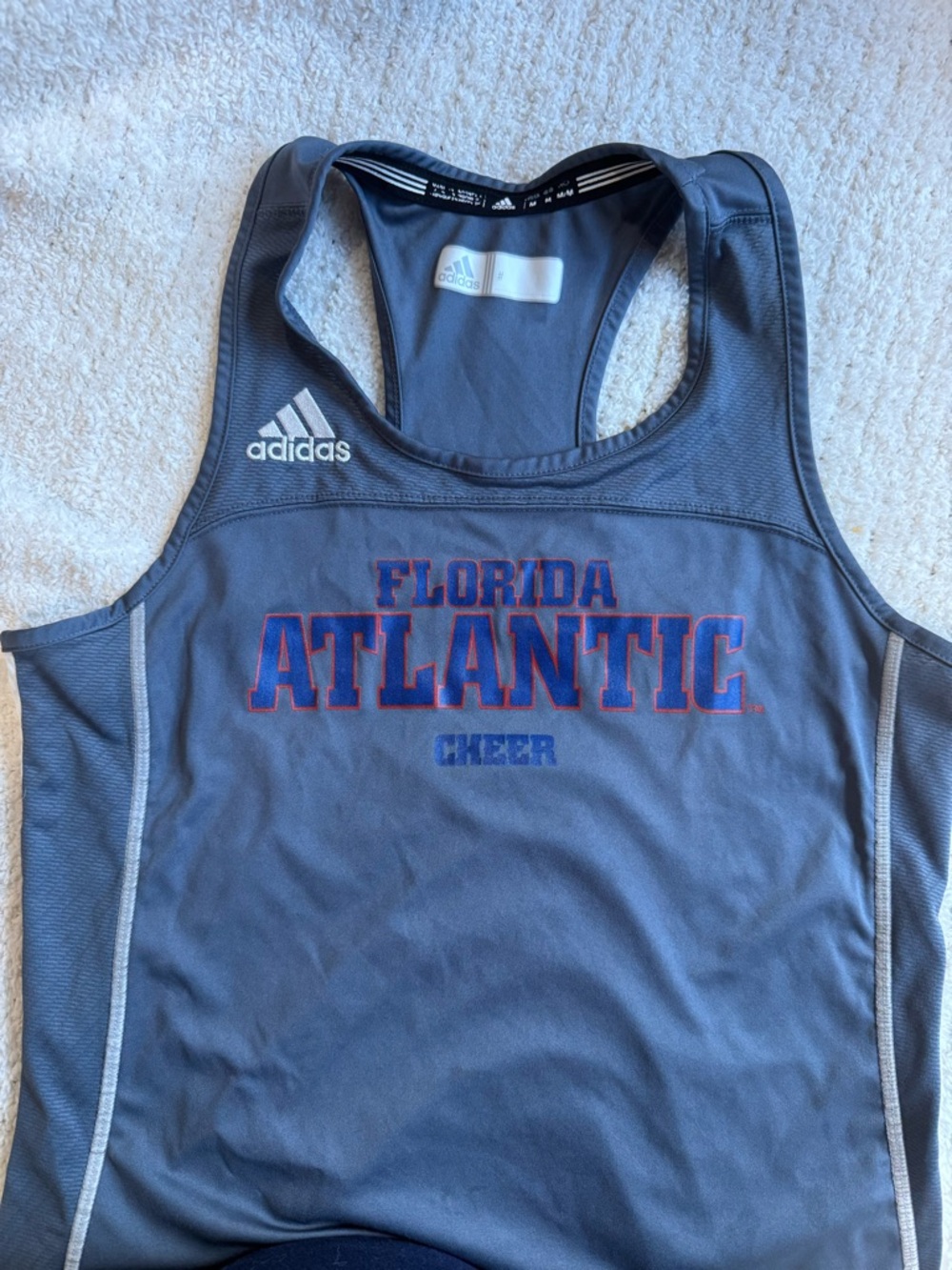 Adidas Florida Atlantic Cheer Navy Athletic Tank